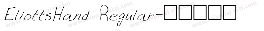 EliottsHand Regular字体转换